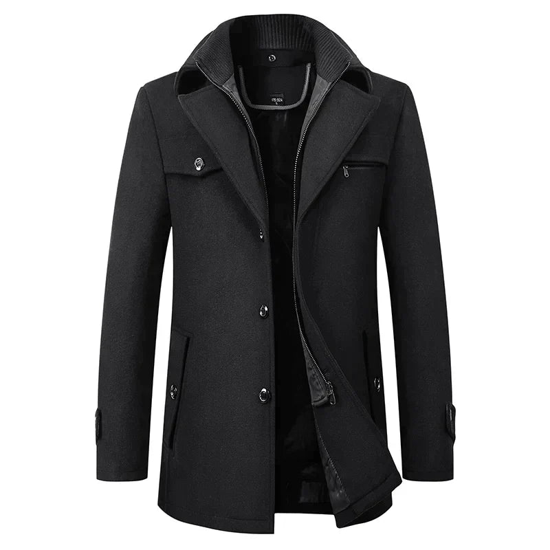 Wasserabweisender Wintermantel für Herren | Smarte Jacke mit Kapuze und Alltagsstil