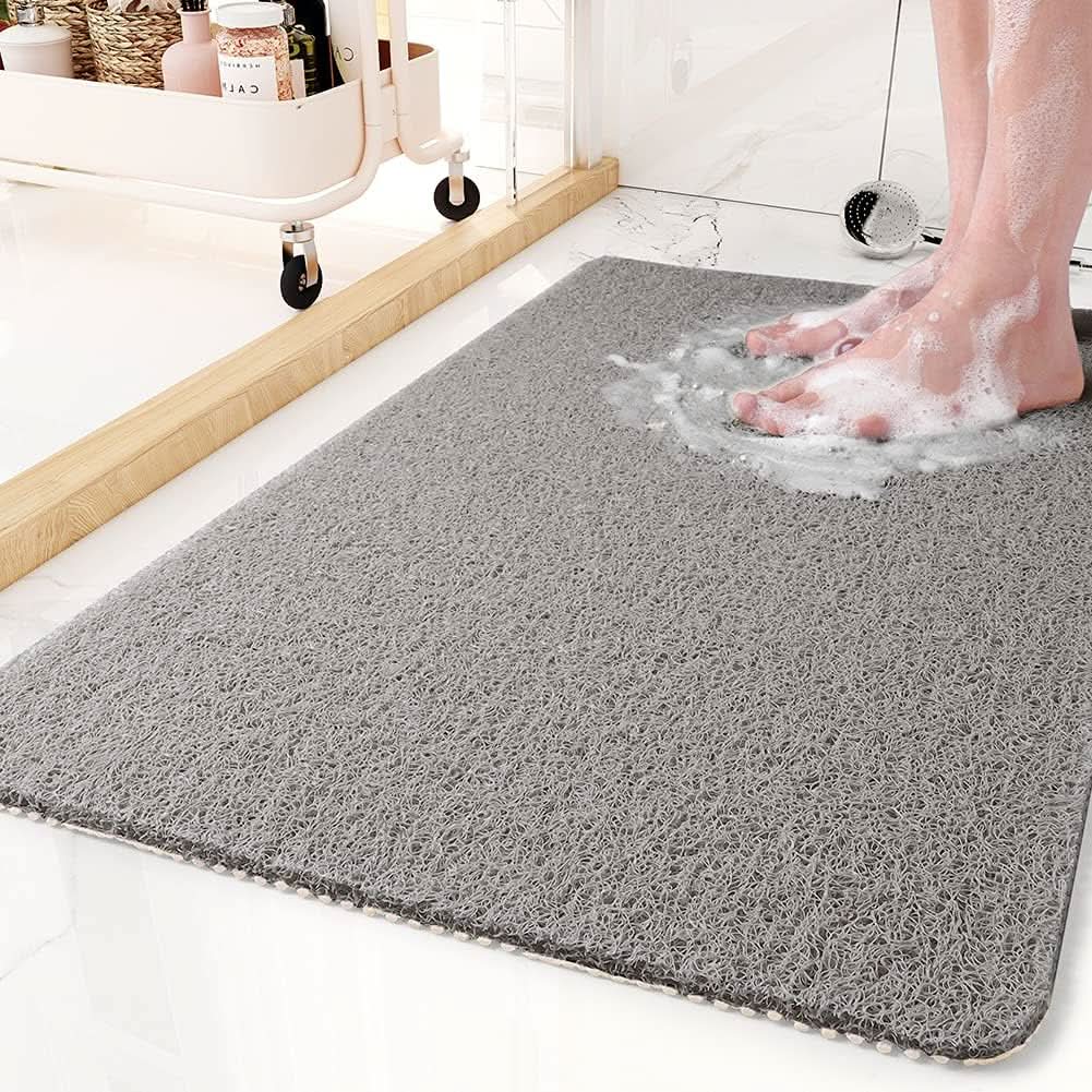 Aqualuxe Shower Mat – Rutschfeste Duschmatte mit Drainage-System & loofah-weicher Oberfläche