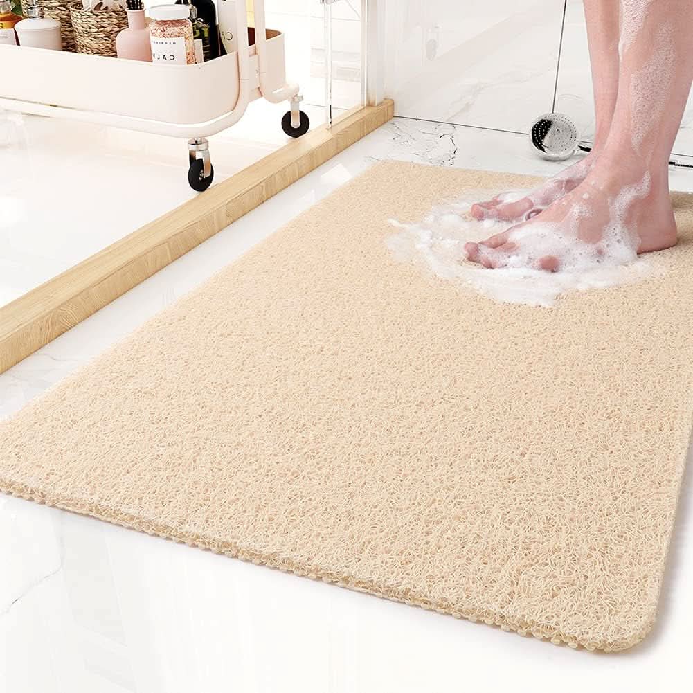 Aqualuxe Shower Mat – Rutschfeste Duschmatte mit Drainage-System & loofah-weicher Oberfläche