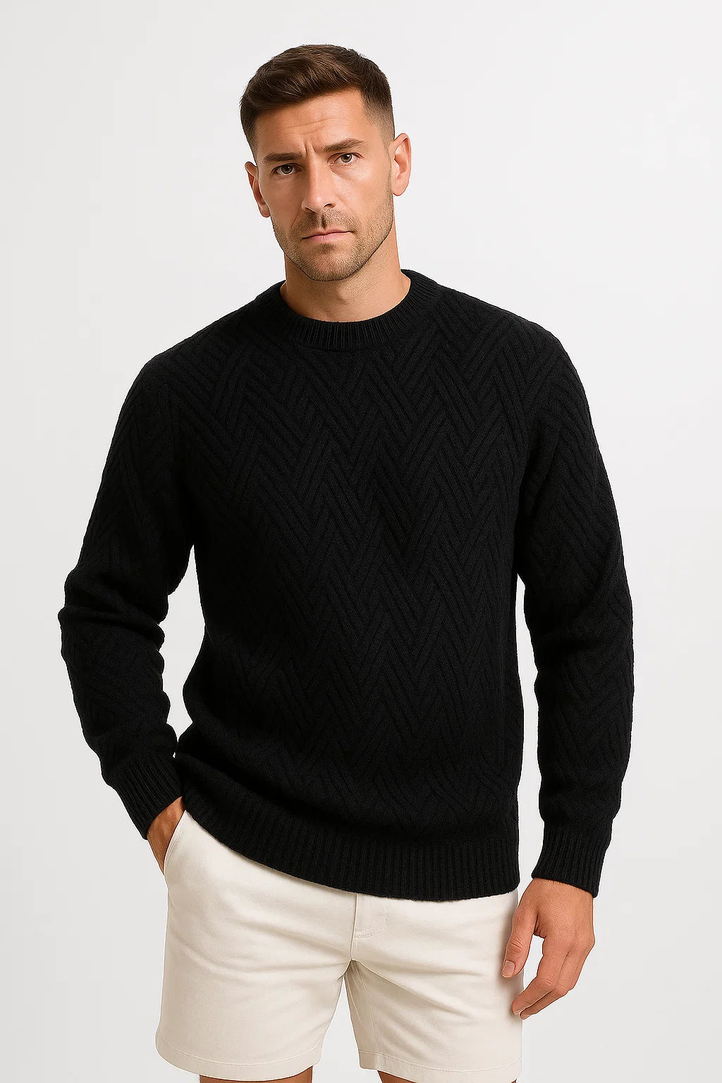 Herren Strickpullover | Lässiger Schnitt & Rippdetails