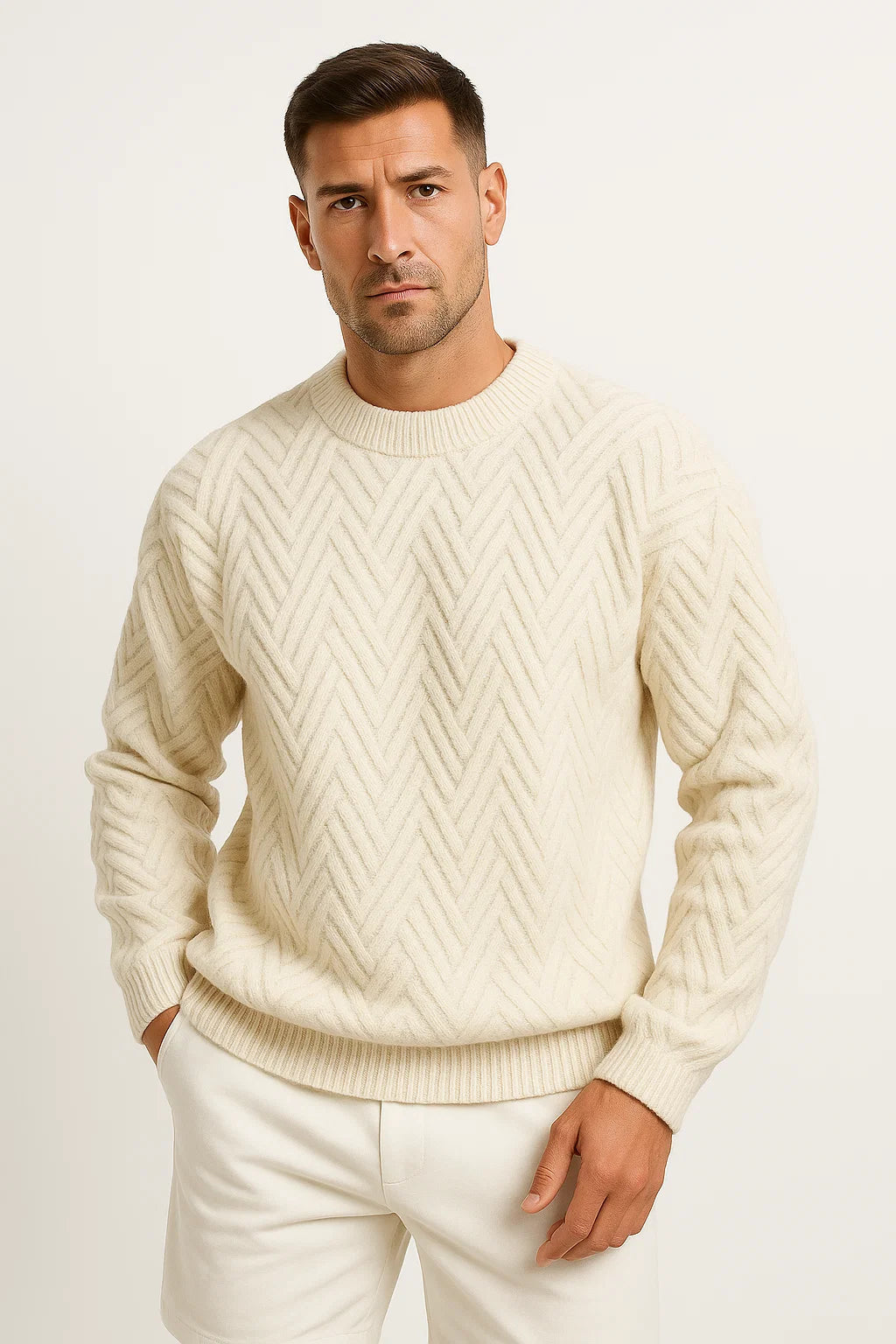 Herren Strickpullover | Lässiger Schnitt & Rippdetails