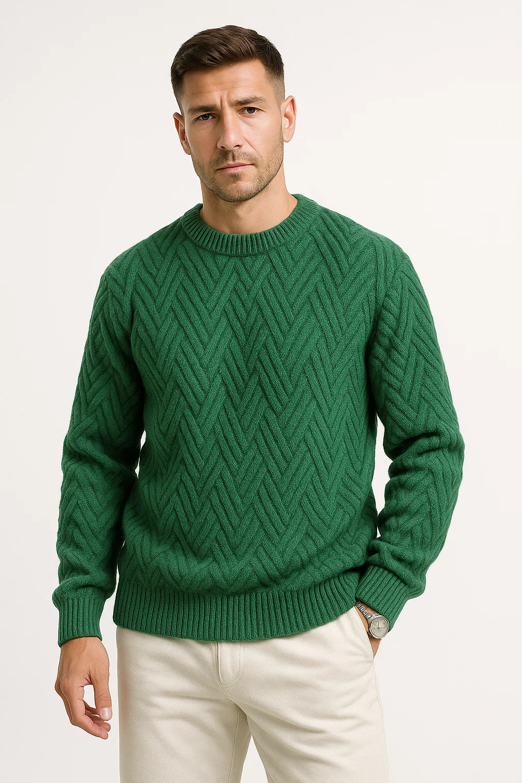 Herren Strickpullover | Lässiger Schnitt & Rippdetails