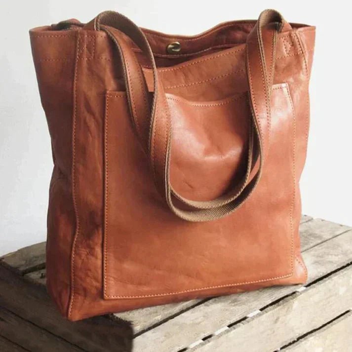 CARMÉ – Strapazierfähige Schultertasche aus weichem Echtleder