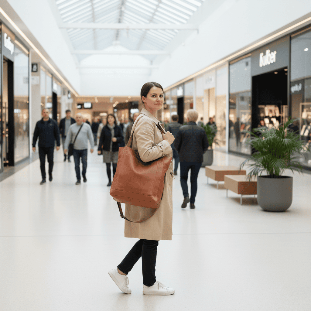 CARMÉ – Strapazierfähige Schultertasche aus weichem Echtleder