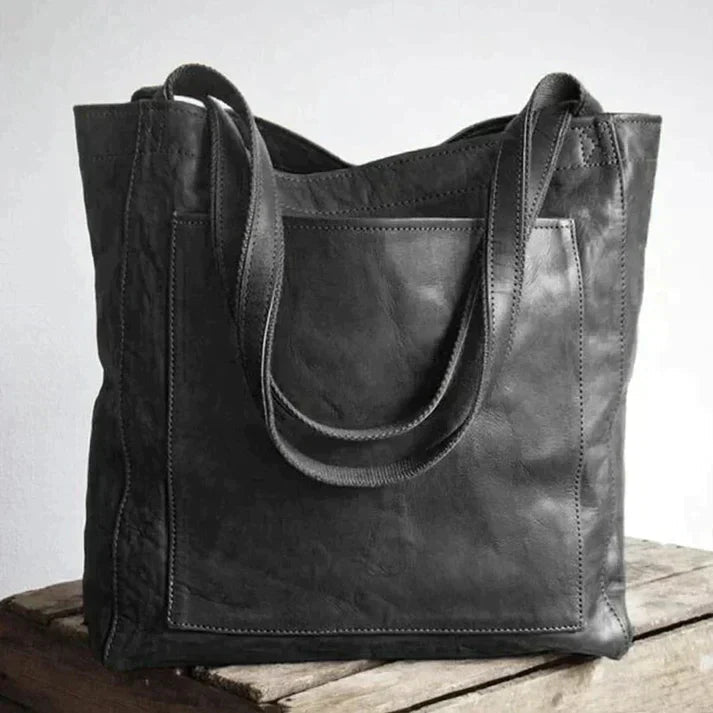 CARMÉ – Strapazierfähige Schultertasche aus weichem Echtleder