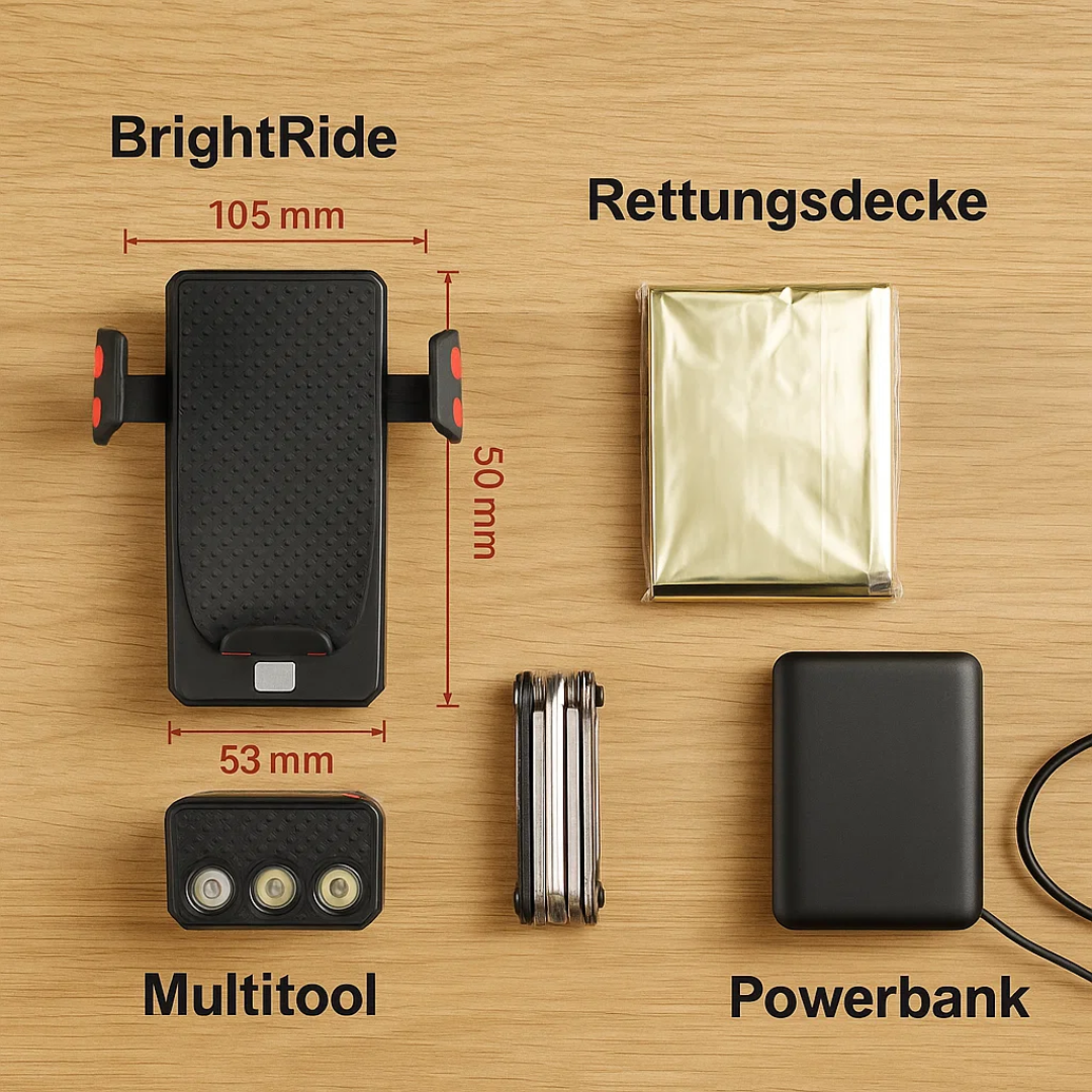4-in-1 Fahrradlicht mit Powerbank und 1500 Lumen LED