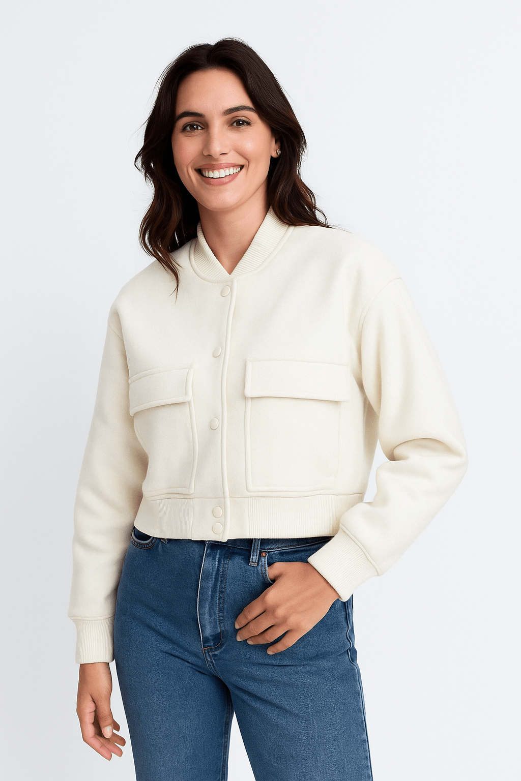 Gekürzte Bomberjacke für Frauen | Moderner Stil