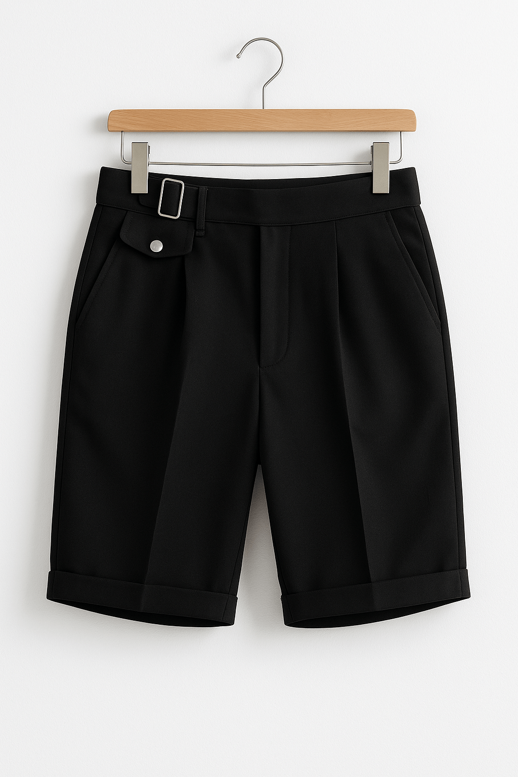 Herren Plissee-Shorts mit seitlichen Schnallen | Eleganter Sommerstil