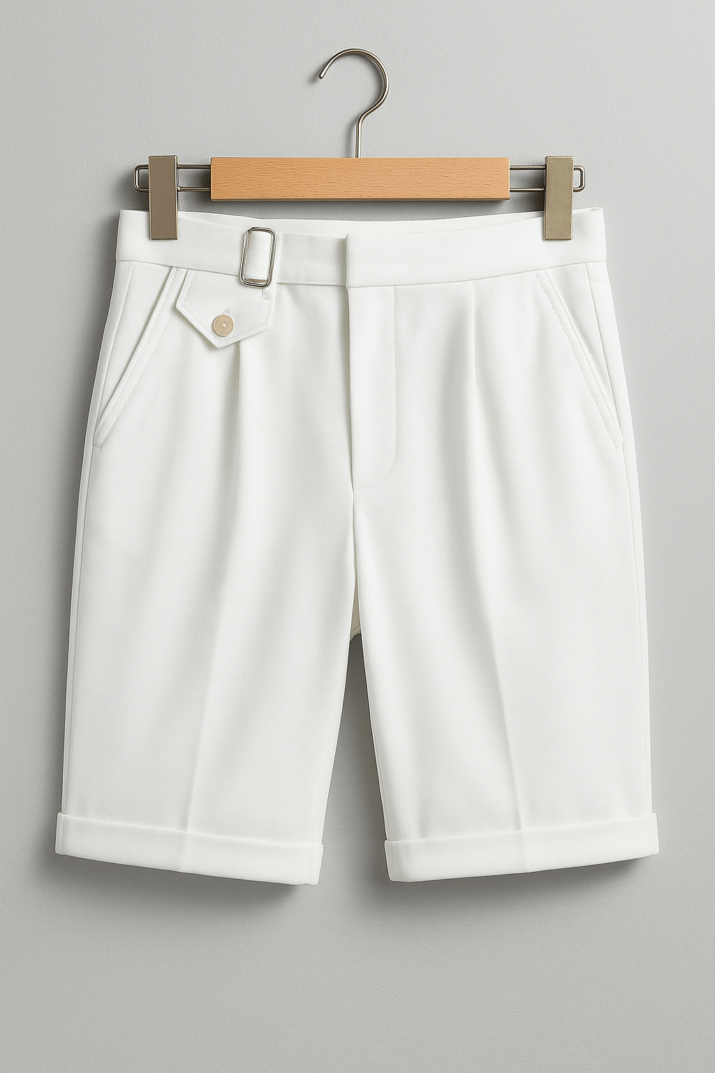 Herren Plissee-Shorts mit seitlichen Schnallen | Eleganter Sommerstil