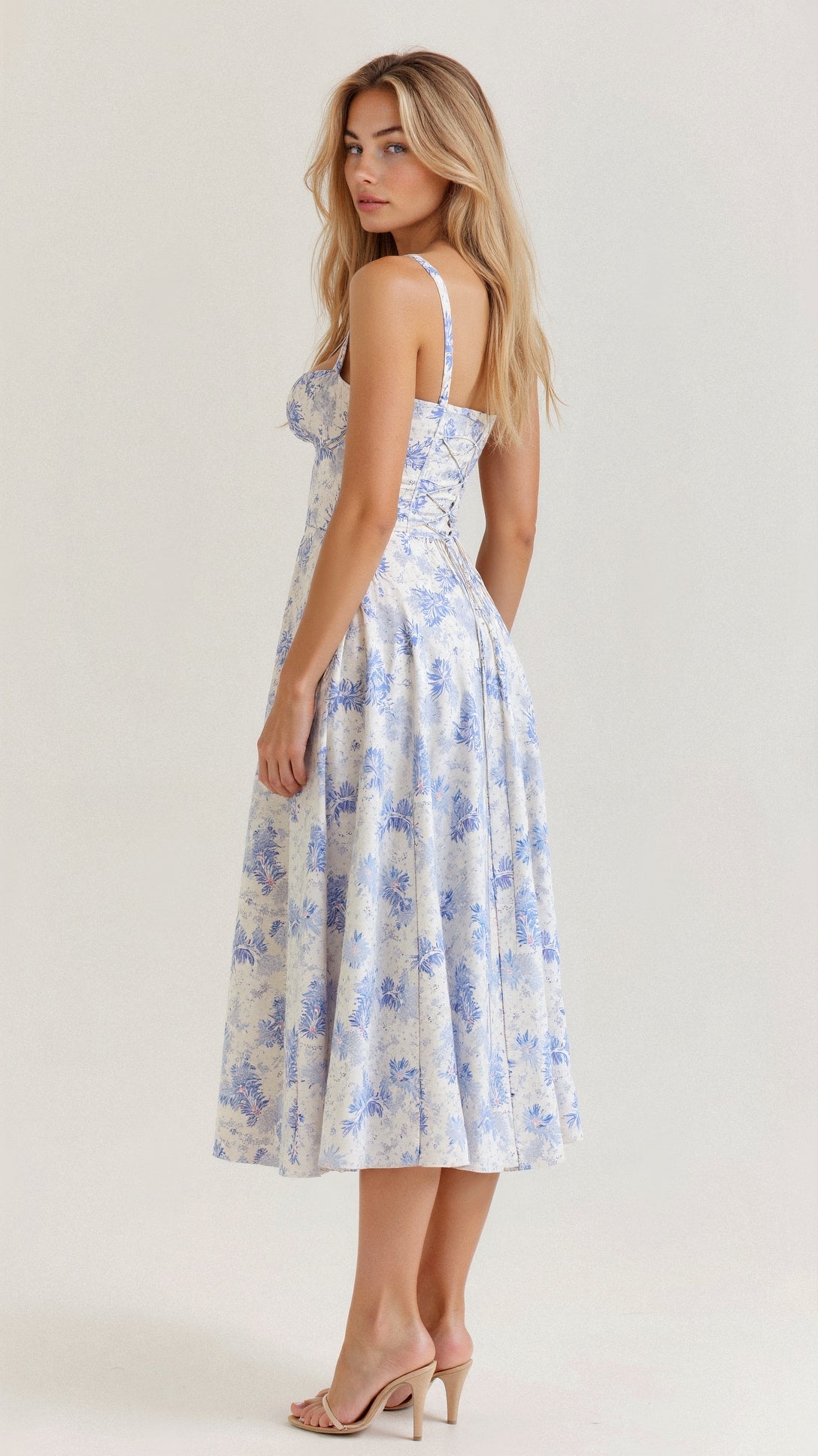 Korsett Midi Kleid für Frauen | Elegante Silhouette