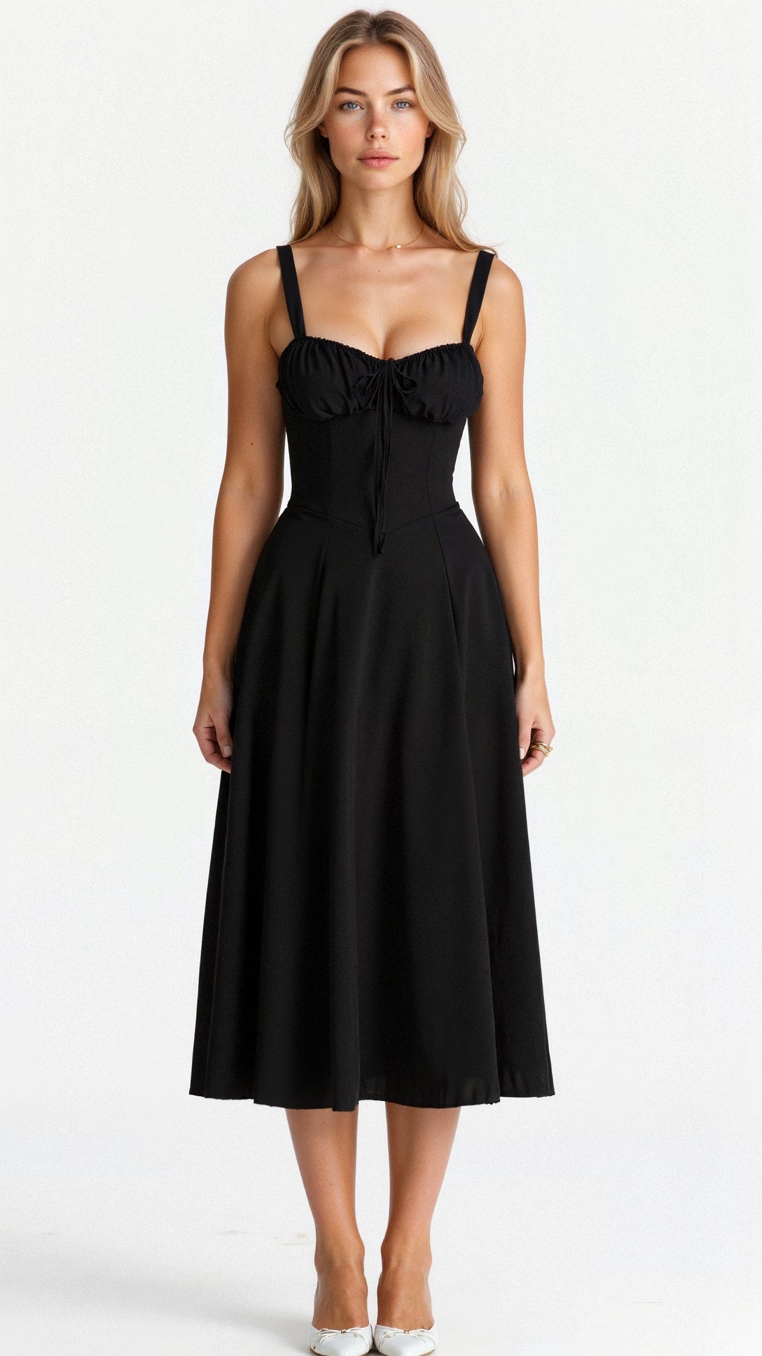 Korsett Midi Kleid für Frauen | Elegante Silhouette