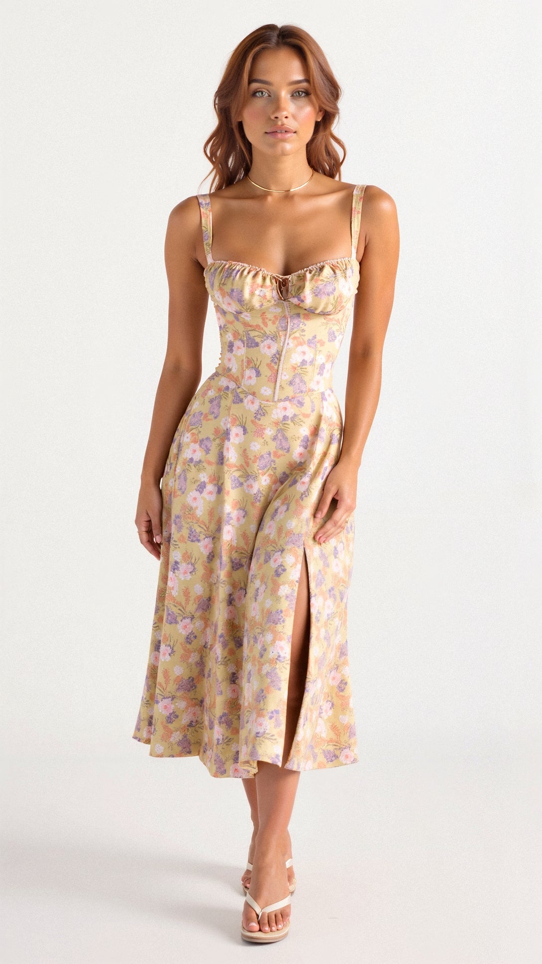 Korsett Midi Kleid für Frauen | Elegante Silhouette