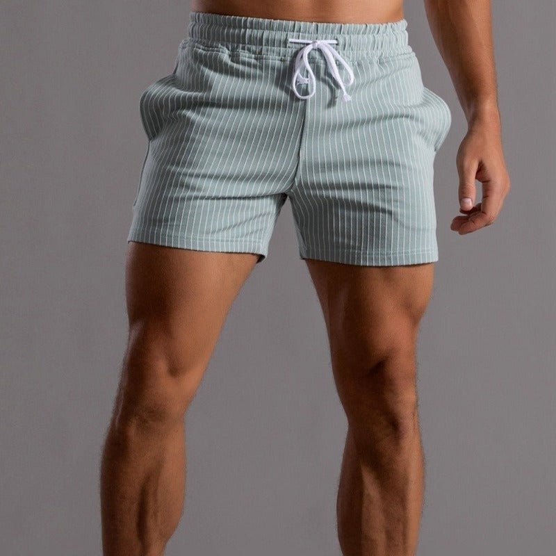 Gestreifte Herren-Shorts mit Kordelzug | Lockere Passform