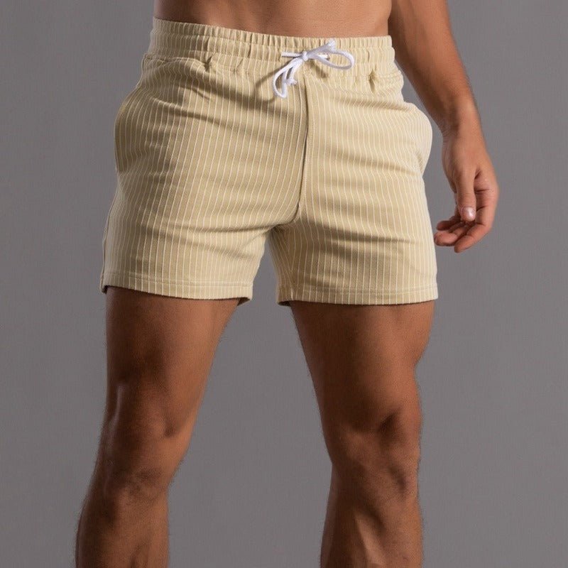 Gestreifte Herren-Shorts mit Kordelzug | Lockere Passform