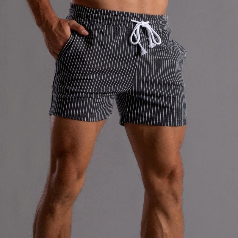 Gestreifte Herren-Shorts mit Kordelzug | Lockere Passform
