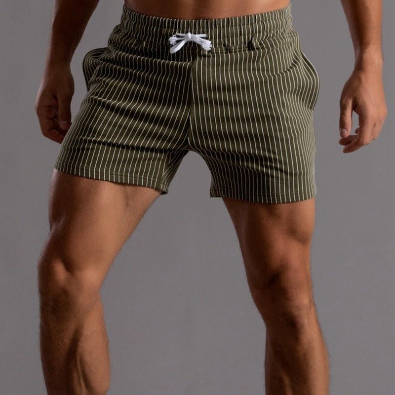 Gestreifte Herren-Shorts mit Kordelzug | Lockere Passform