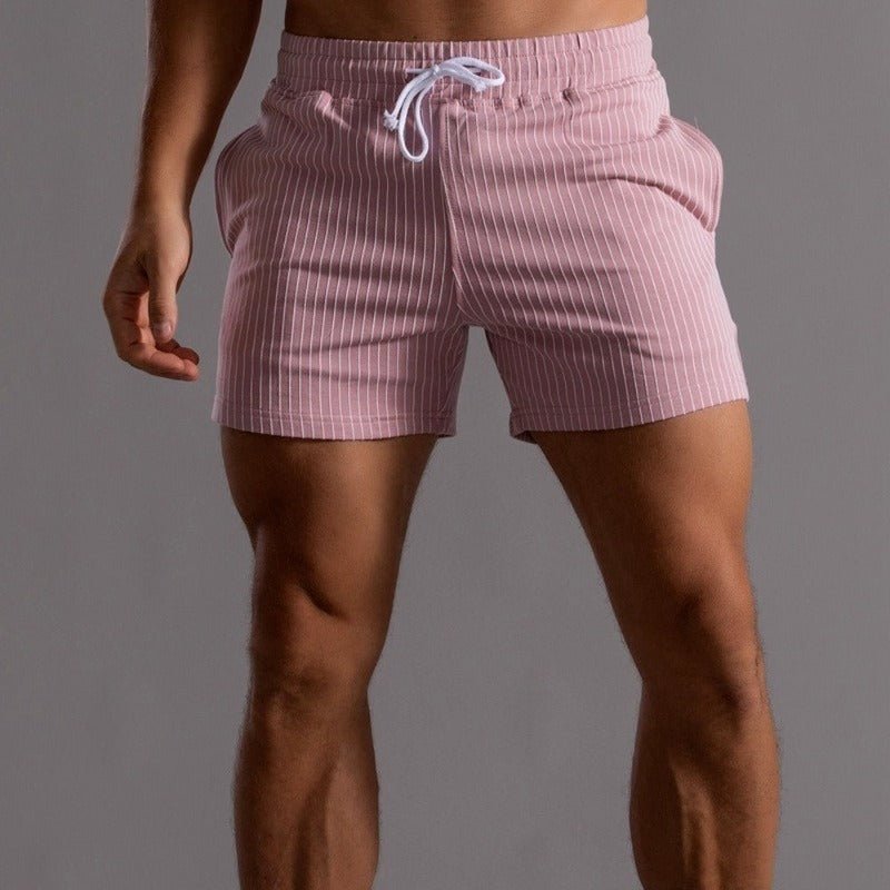 Gestreifte Herren-Shorts mit Kordelzug | Lockere Passform