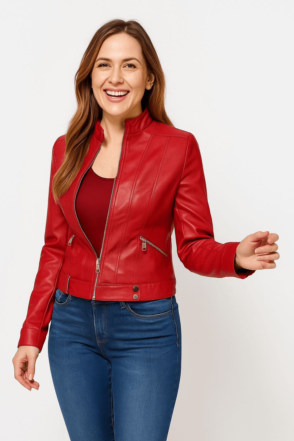 Maßgeschneiderte Lederjacke für Frauen | Müheloser Stil