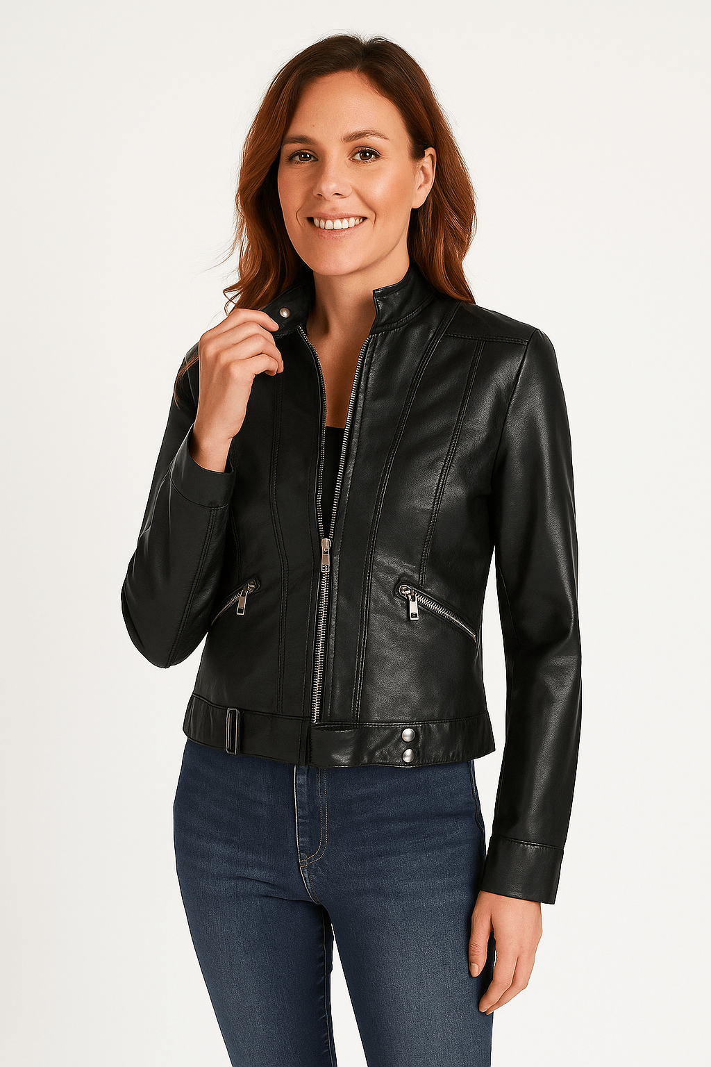 Maßgeschneiderte Lederjacke für Frauen | Müheloser Stil