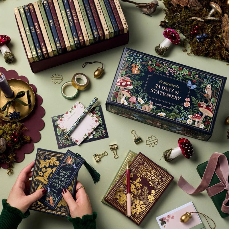 24 Tage Schreibwaren-Adventskalender - Winterwald-Design
