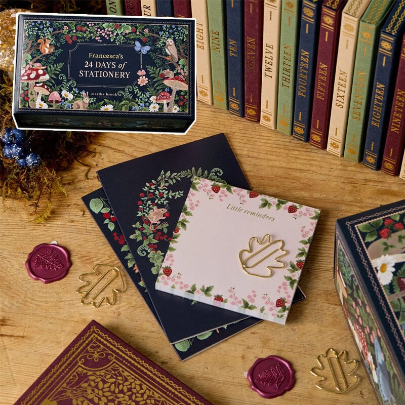 24 Tage Schreibwaren-Adventskalender - Winterwald-Design