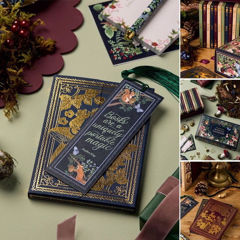 24 Tage Schreibwaren-Adventskalender - Winterwald-Design