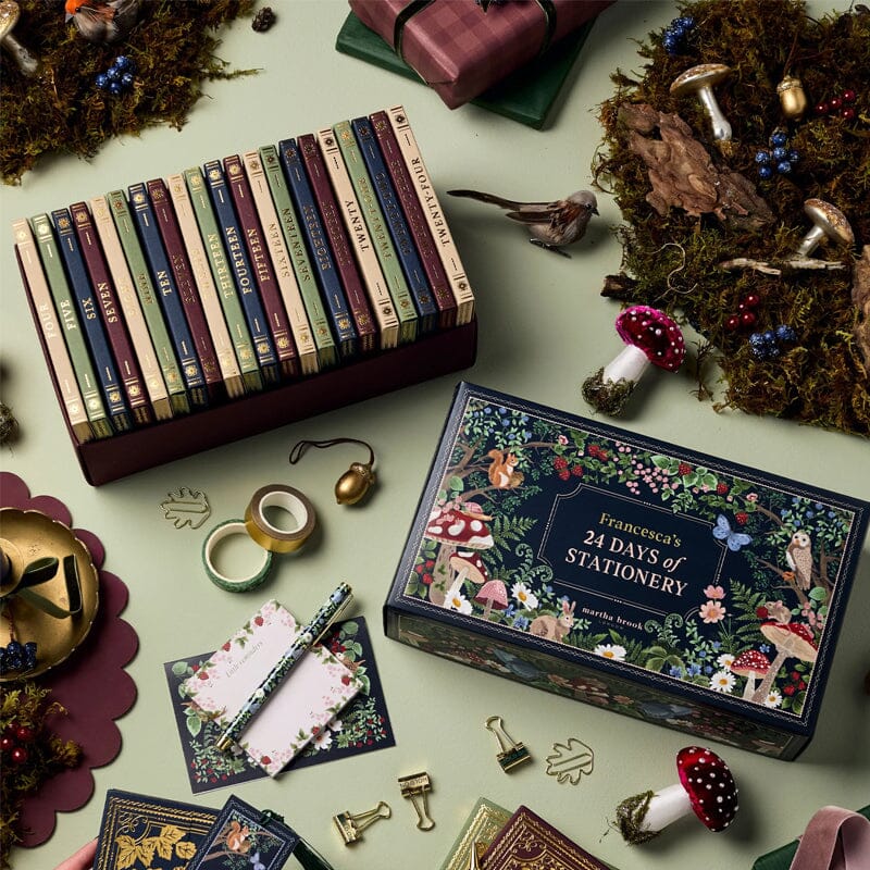 24 Tage Schreibwaren-Adventskalender - Winterwald-Design