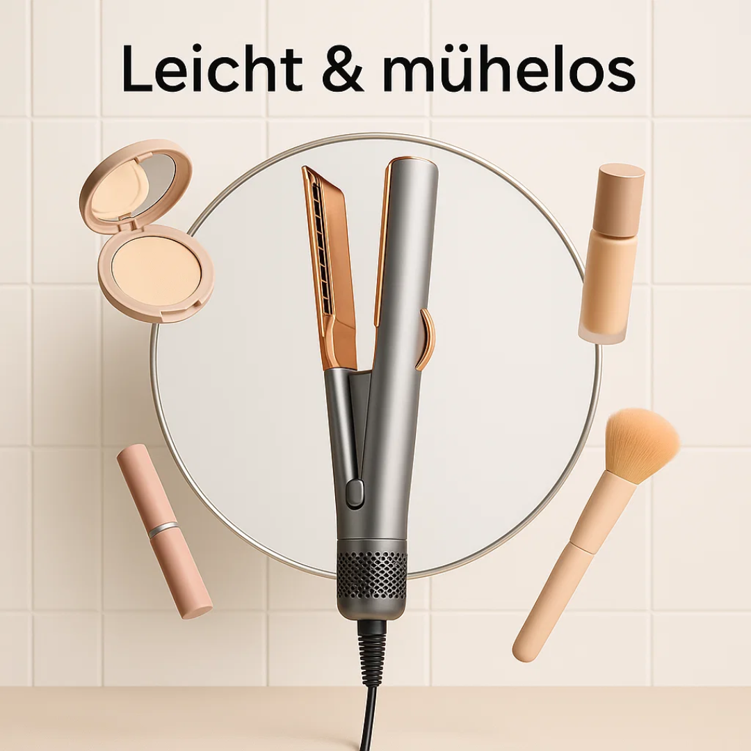 2-in-1 Föhn- und Glätteisen für müheloses Haarestyling